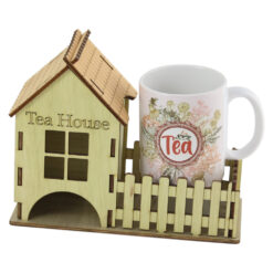 Suport filtru ceai din lemn cu Cana ceramica Tea House