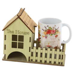 Suport filtru ceai din lemn cu Cana ceramica Tea House