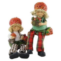 Pereche figurine Copii cu capsuni din rasina