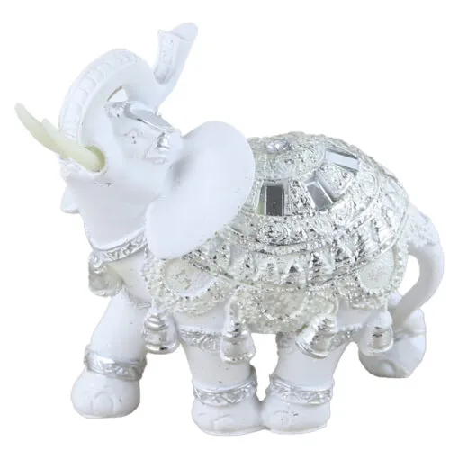 Figurina elefant din rasina aurie 12x11 CM