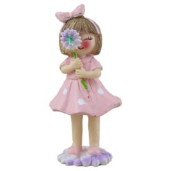 Figurina Fata din rasina cu floare 10 CM