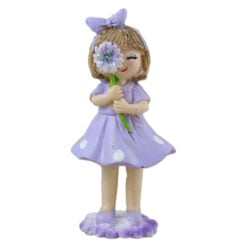 Figurina Fata din rasina cu floare 10 CM