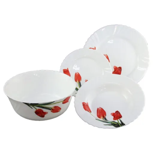 Serviciu de masa din sticla opal 19 piese