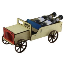 Suport lemn Masina cu 2 sticle de vin 220 ml