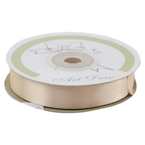 Rola panglica satin Rose Gold 15 mm x 25 m
