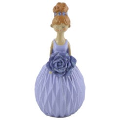 Figurina Fetita din rasina cu floare 13 CM