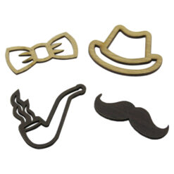 Set 4 decor craft din lemn 5/4 CM