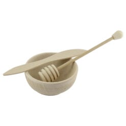 Set 3 ustensile din lemn pentru miere