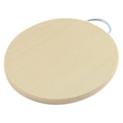 Tocator rotund din lemn cu maner metalic 22 CM