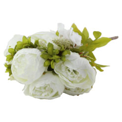 Buchet artificial - Bujor cu verdeata 50 CM