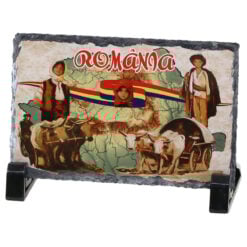Placa ardezie "Romania" 14x9 CM