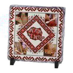 Placa ardezie "Romania" mestesugari 19x19 CM