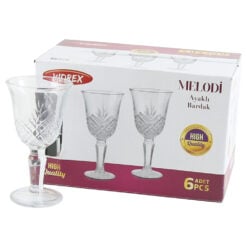 Set 6 pahare shot din sticla Melodi