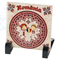 Placa decorativa "Romania" 10x10 CM