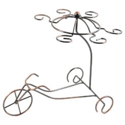 Suport pentru vin si 6 pahare din metal Bicicleta 30x27 CM