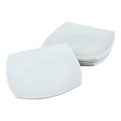 Set 6 farfurii desert din sticla opal Hera 19 CM