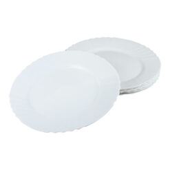 Set 6 farfurii intinse din sticla opal Hera 25.2 CM