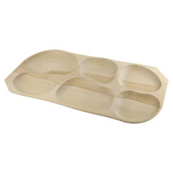 Platou din lemn cu 6 compartimente 67X30 CM