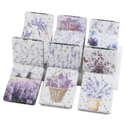 Oglinda de buzunar cu sclipici Lavanda 6x8 CM - Se vinde 12 buc/cut.