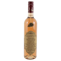 Vin rose 750 ml "Cele zece porunci ale consumatorului de vin..." cu eticheta din pluta