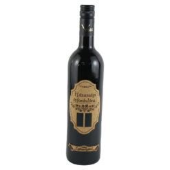 Vin rosu 0.75 L cu eticheta din pluta "Hazassagi Evfordulora!"