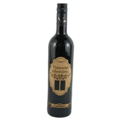 Vin rosu 0.75 L cu eticheta din pluta "Hazassagi Evfordulora!"