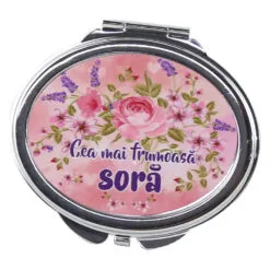 Oglinda de buzunar "Cea mai frumoasa Sora" 7x6 CM