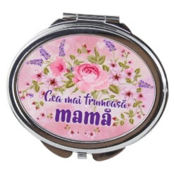 Oglinda de buzunar "Cea mai frumoasa Mama" 7x6 CM