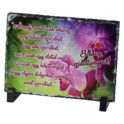 Placa ardezie "Boldog szuletesnapot!" 19x14 CM