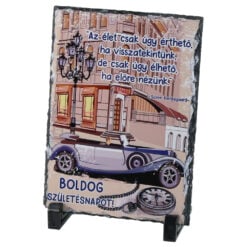 Placa ardezie "Boldog szuletesnapot!" 14x19 CM