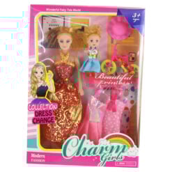Papusa cu accesorii Charm Girls 3+