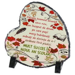 Placa ardezie "Mult succes in noul an scolar!" 14?14 CM