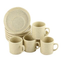 Set 6 cesti espresso cu farfurii 110 ml