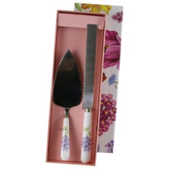 Set tacamuri tort cu maner din ceramica Paleta si cutit