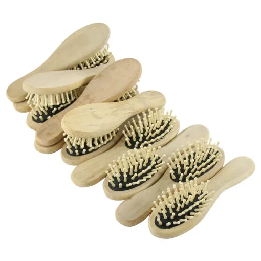 Set 12 perie de par din lemn 15 CM