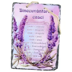 Placa ardezie de perete "Binecuvantarea Casei" 14x19 CM