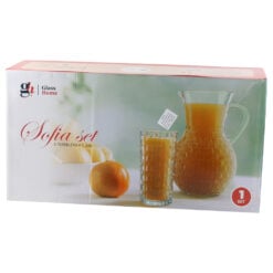 Set 6 pahare din sticla cu o carafa Morano/Sofia