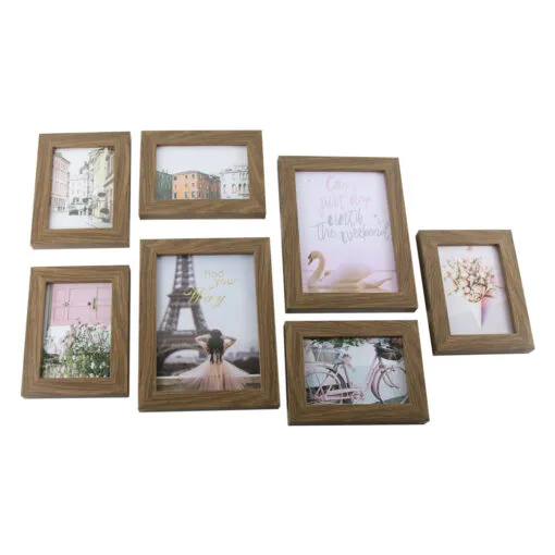 Set 7 rame foto din plastic 5 poze 8.7x12.7 CM/2 poze 12.7x17.8 CM