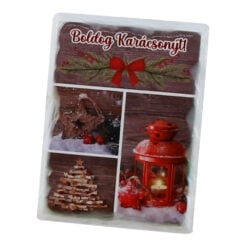 Magnet din ceramica "Boldog Karacsonyt" 6x8 CM