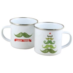 Cana metalica emailata "Craciun Fericit" 300 ml