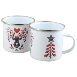 Cana metalica emailata Brazi cu cerb 300 ml