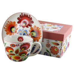 Cana portelan Jumbo cu farfurie 470 ml