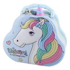 Pusculita metalica cu lacat si cheie Unicorn 15x12x8 CM