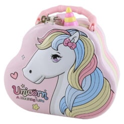 Pusculita metalica cu lacat si cheie Unicorn 15x12x8 CM