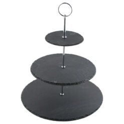 Platou etajat cu 3 nivele din piatra ardezie 12/22/30 CM