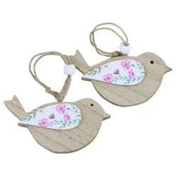 Set 2 decoratiuni din lemn 7 CM