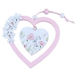 Decoratiune din lemn Inima/Fluture 10 CM
