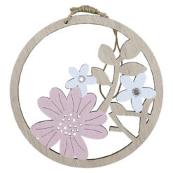 Decor din lemn Flori 12 CM