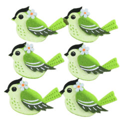 Set 6 decor pasla Pasare 6.5 CM