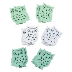 Set 12 decor lemn Bufnita/Fluture 4 CM